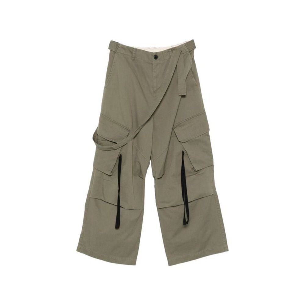 Isabel Benenato Green Trousers - Wide-Leg Trousers Men
